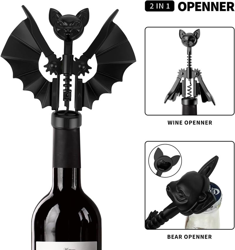 Pandahero Goth Wine Opener - Valentines Day Gifts for Him&Her,Unique Birthday Gifts for Women or Men - Image 2